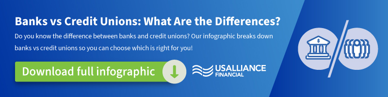 Download full infographic on Banks vs Credit unions.